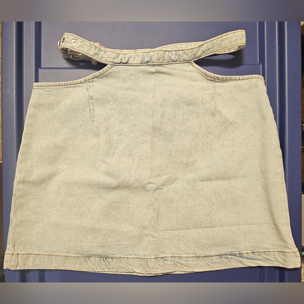NWT weworewhat "Cut Out Skirt" In Indigo Comfort Super Light